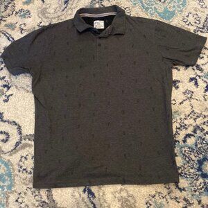 Mens medium gray Ping Pong Pro polo shirt